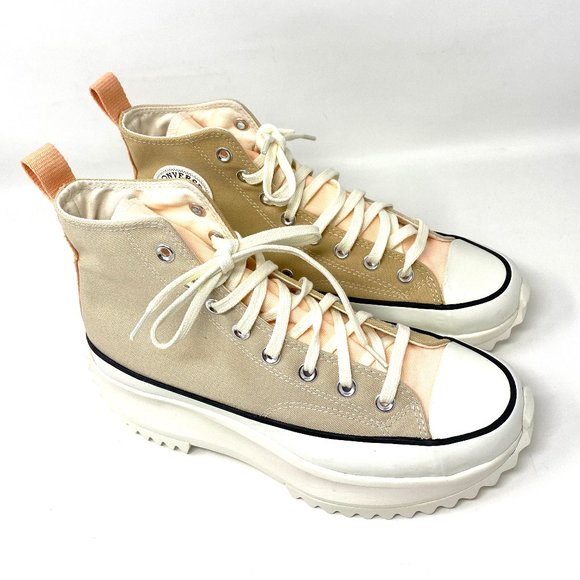 Converse RUN STAR HIKE HI Farro Sesame Crimson Tint Sneaker Women's Size 171121C - Picture 7 of 10